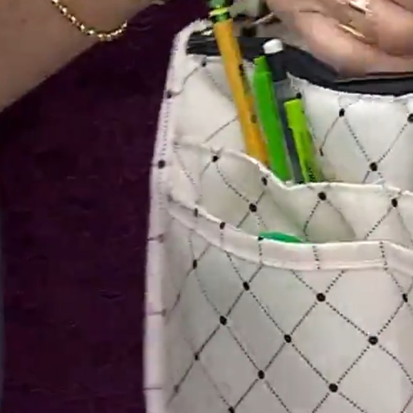 Periea Set 4 Purse Makeup Drawer Organizers & 4 Black & Gold Gift Bags NWT - Picture 9 of 13